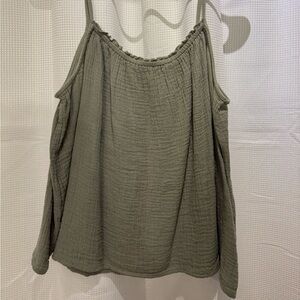 Olive Green Summer Top